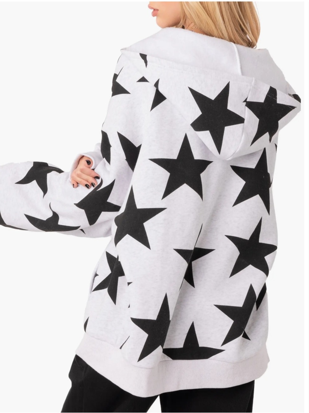 Edikted $200 oversized zip up hoodie
